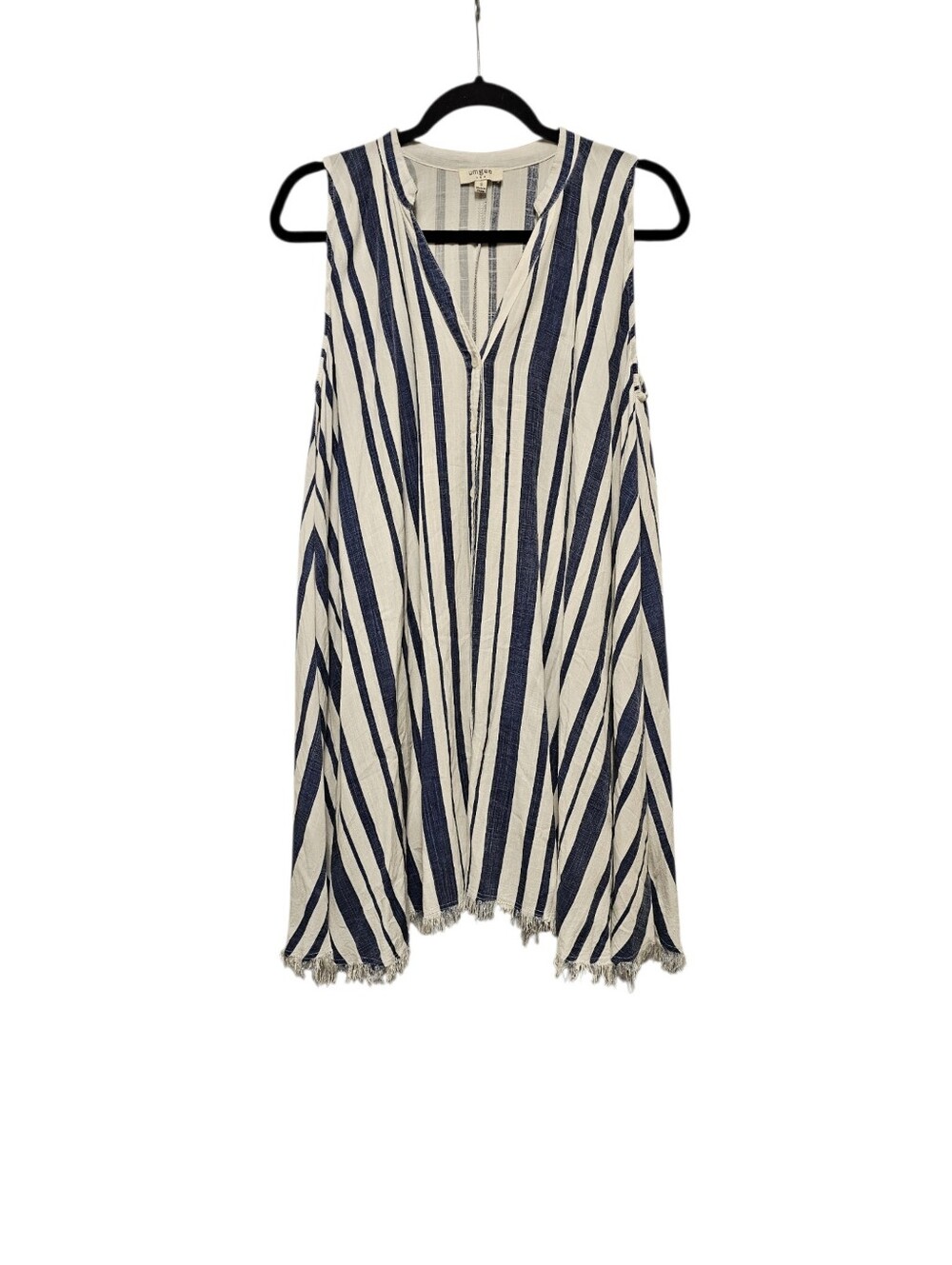 Umgee U.S.A Striped Tunic Buttoned Down Dress-Size Small